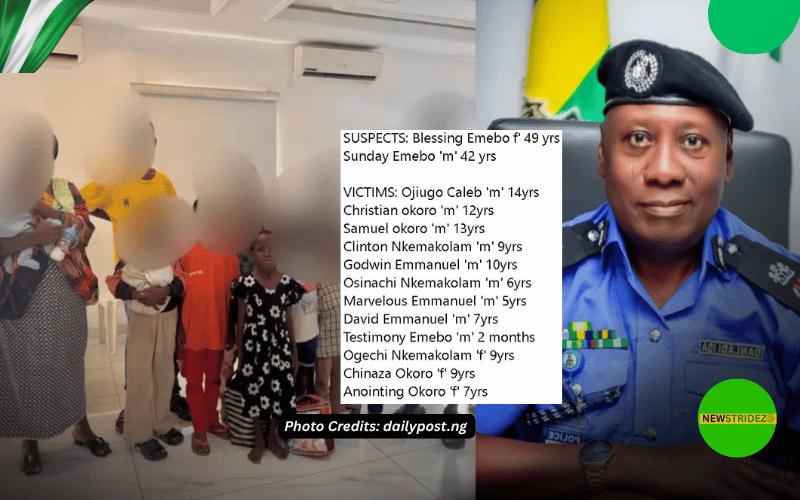 Abia Couple Arrested for Trafficking 12 Children