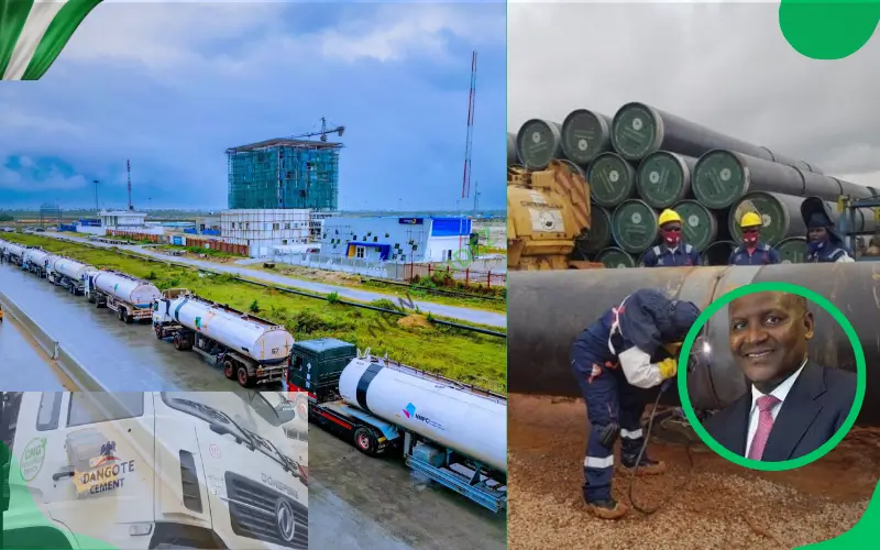 Dangote Refinary Exports First Gasoline Cargo to Asia. Photo Credit: Channels Television