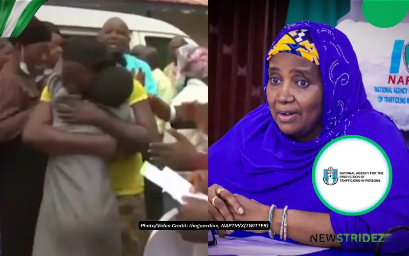 NAPTIP Convicts 700+ Traffickers, Rescues 26,000 Victims. Photo Credit: theguardian, NAPTIP/X(Twitter)