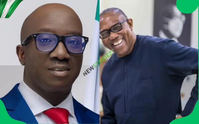 Okpebholo's Threat: Edo vs Obi — Nigeria News Trending Today. photo credit(s): Gods Own Child, PristineNewspaper/X(Twitter)
