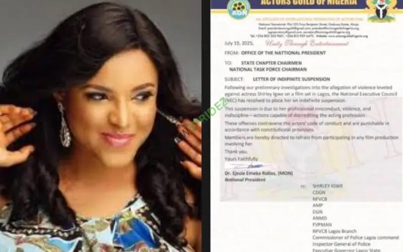 AGN Suspends Shirley Igwe – Nigeria News Trending Today. Photo Credit: CableLifestyle, Oladele/X(Twitter)
