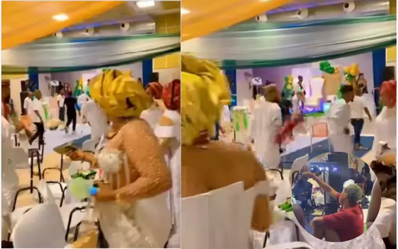 Cheating Exposed LIVE! Nigerian Woman Storms Boyfriend’s Secret Wedding, Guests in Shock. Photo credit: instablog9ja/Instagram