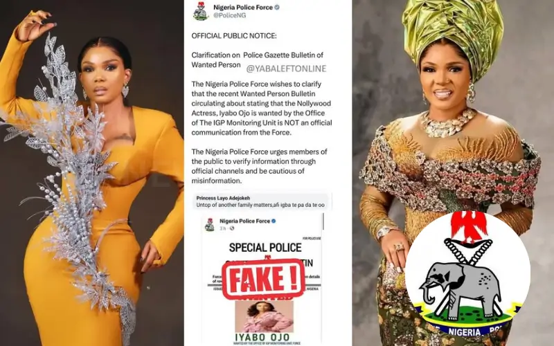 Iyabo Ojo Fake ‘Wanted’ Poster Sparks Internet Panic—Police Step In, Truth Triumphs