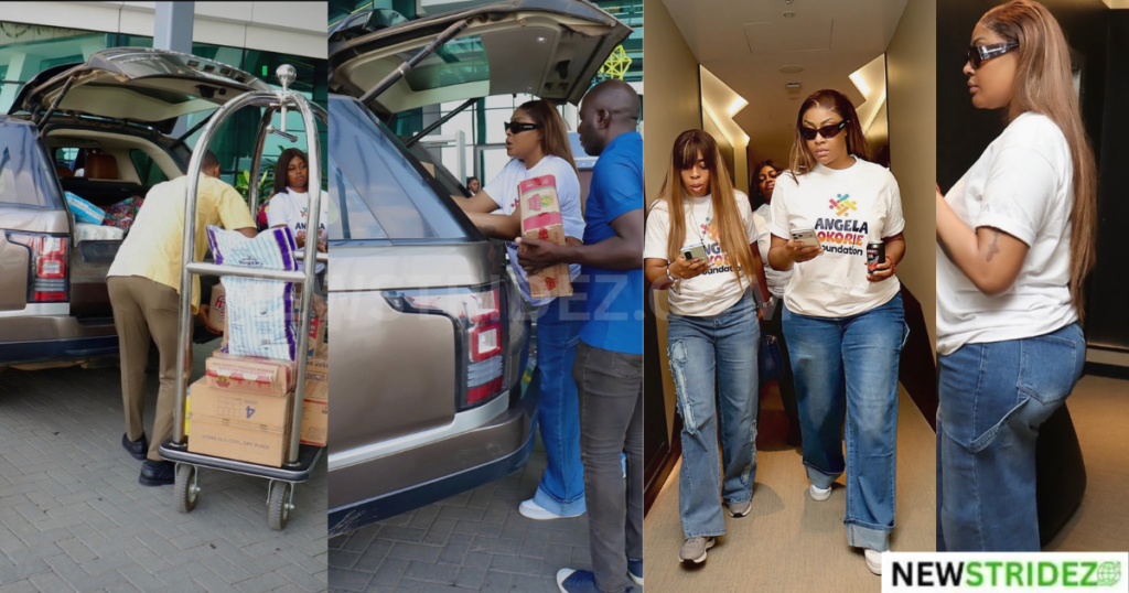Angela Okorie Visits Suleja Centre With Meds & Food- Credit: realangelaokorie Source: Instagram