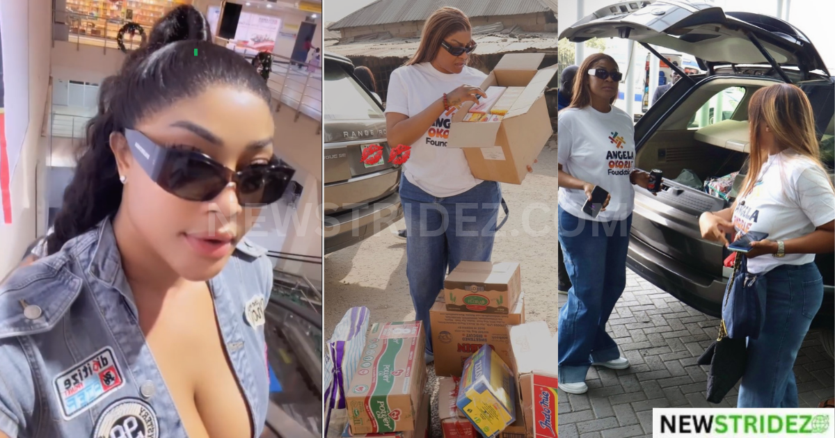 Angela Okorie Visits Suleja Centre With Meds & Food- Credit: realangelaokorie Source: Instagram