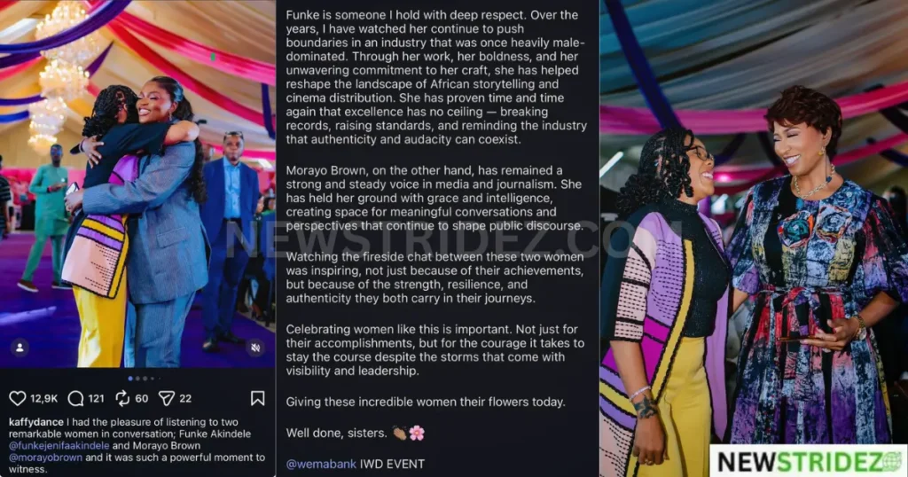 Kaffy Praises Funke Akindele and Morayo Brown-Credit: kaffydance source: Instagram