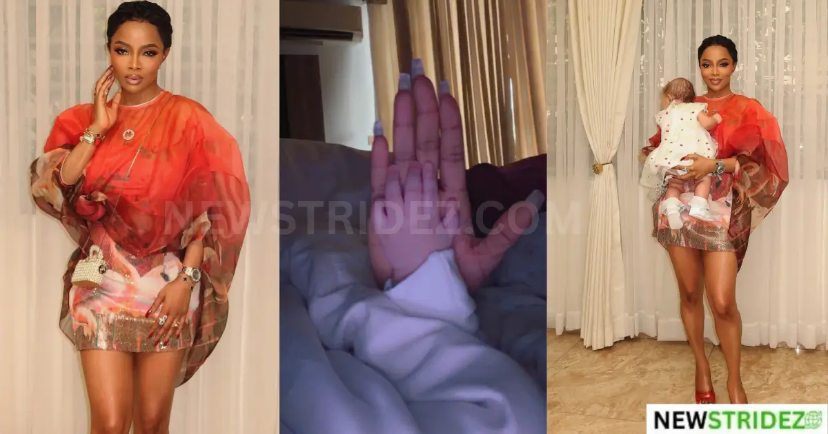 “I AM A TESTIMONY THAT GOD’S PROMISES WILL COME TO PASS” — TOKE MAKINWA CELEBRATES HER FIRST MOTHER’S DAY-Credit:tokemakinwa source: Instagram