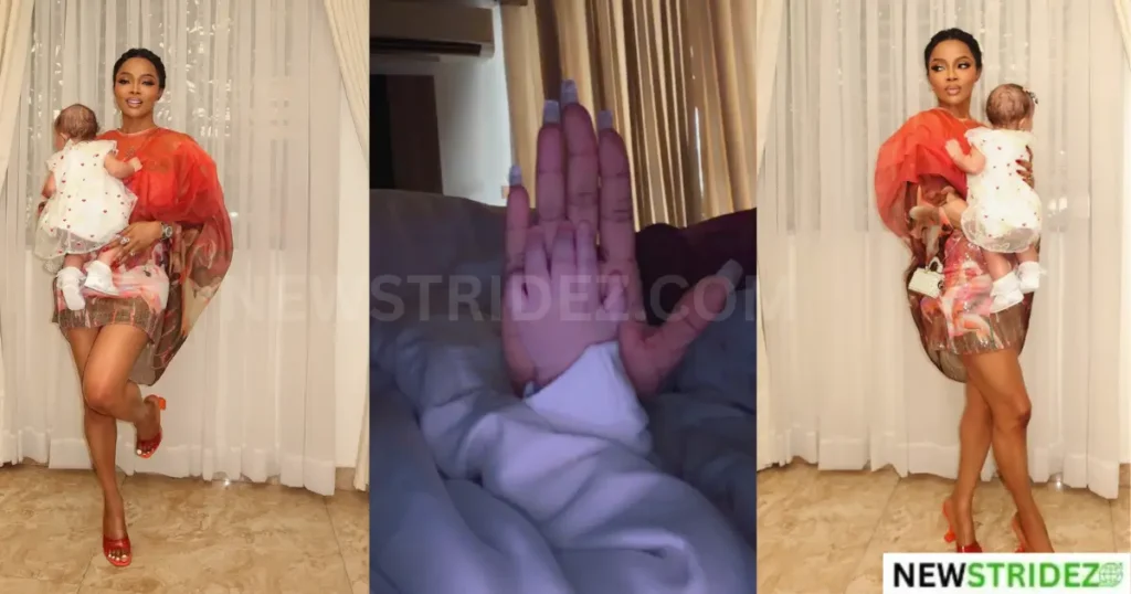 “I AM A TESTIMONY THAT GOD’S PROMISES WILL COME TO PASS” — TOKE MAKINWA CELEBRATES HER FIRST MOTHER’S DAY-Credit:tokemakinwa source: Instagram