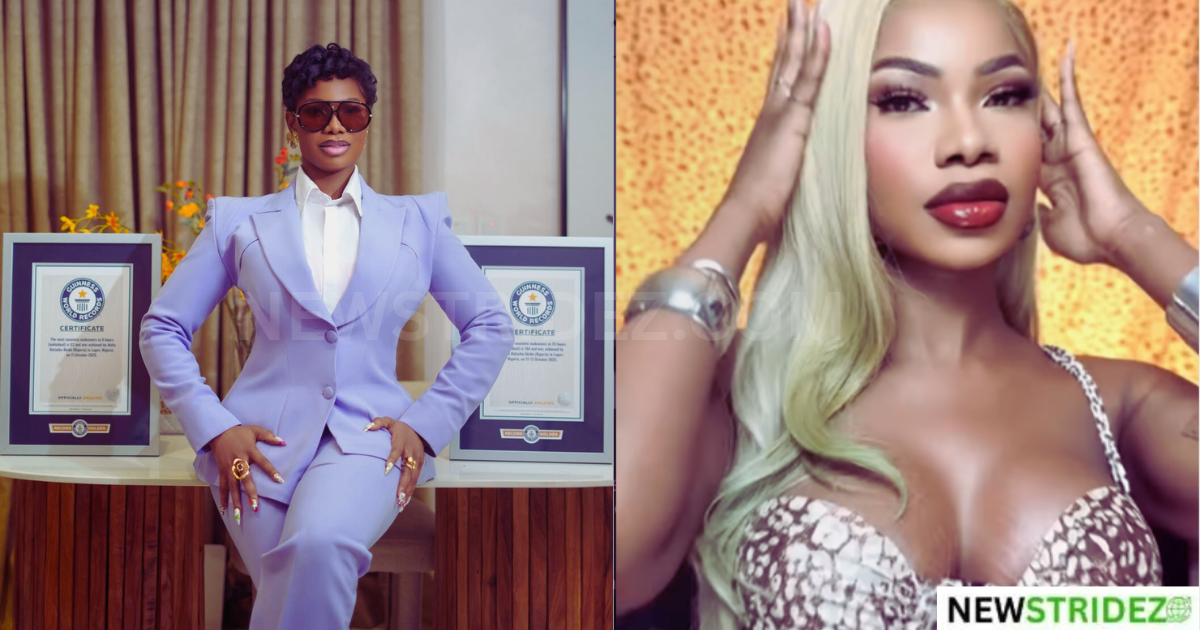 Tacha Shows Off Guinness Record Plaque-Credit: symply_tacha, Source: Instagram