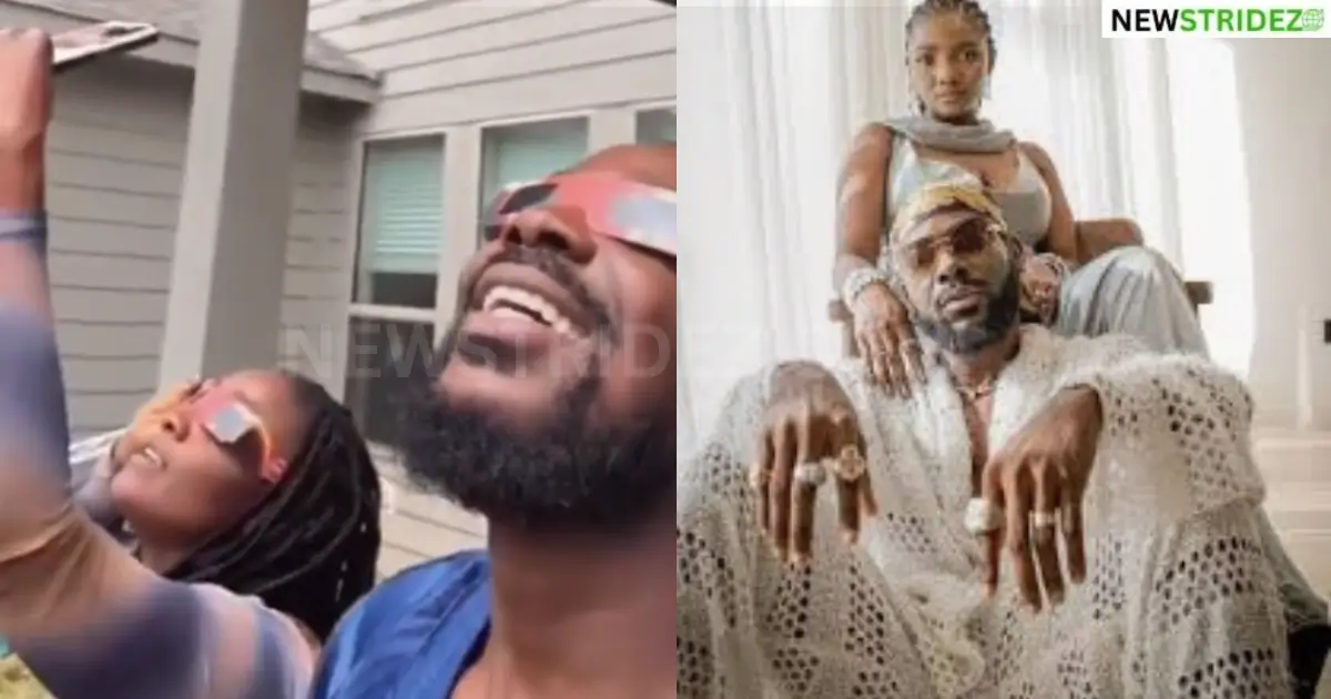 Adekunle Gold and Simi Spotted Watching the Moon-Credit: adekunlegoldfp Source: X(Twitter)