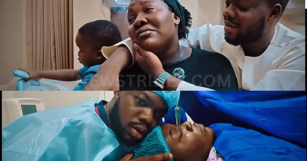 Cute Abiola Wife Delivery Emotional Video-Credit: thecuteabiola Source: IG