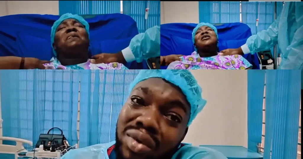 Cute Abiola Wife Delivery Emotional Video-Credit: thecuteabiola Source: IG