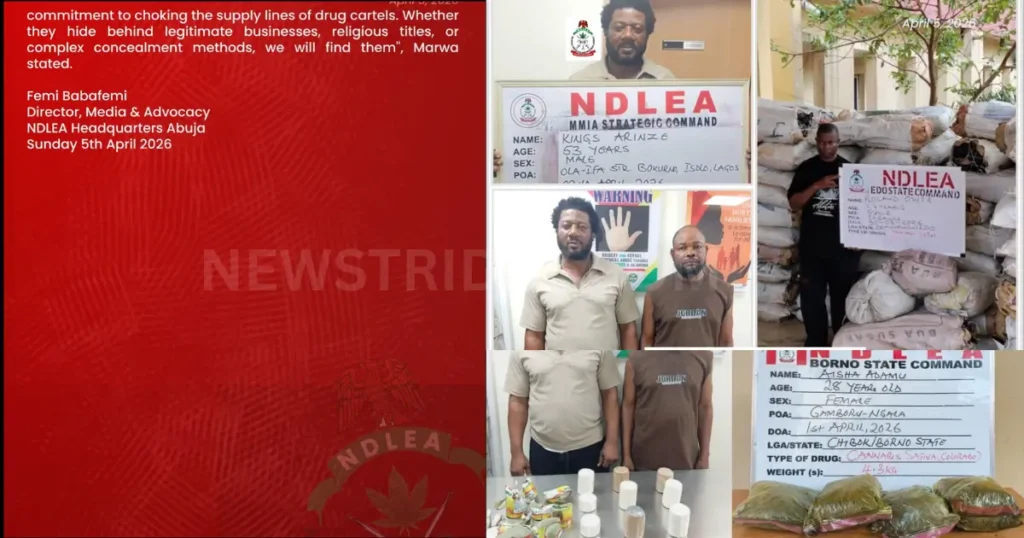 🚨 Cocaine Bust: “We Found It Hidden in Palm Oil Cans” — NDLEA-Credit: NDLEA Source ndlea website