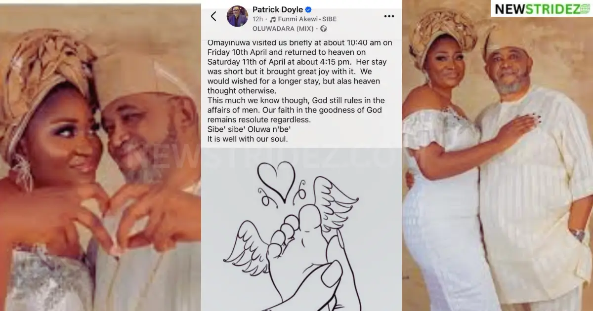 Patrick Doyle Daughter Dies Hours After Birth-Credit: Patrick Doyle Source: FB