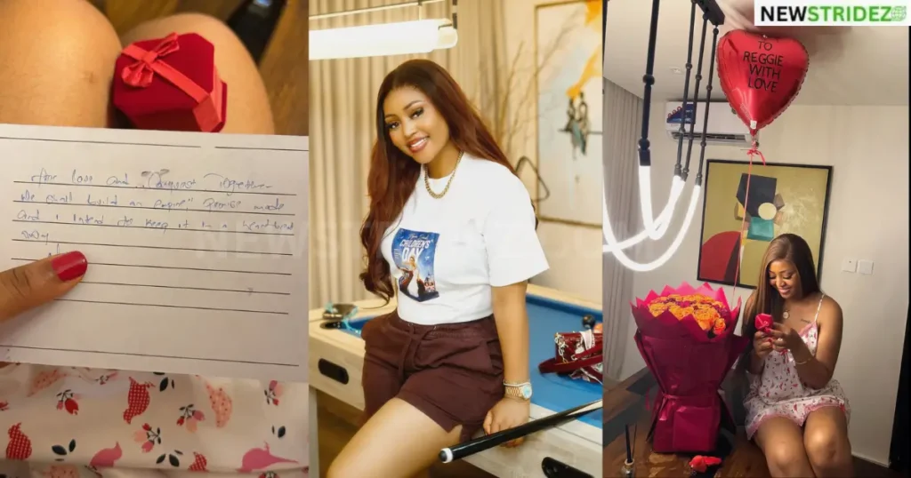 Regina Daniels Sparks Dr@ma as She Flaunts Gifts, Romantic Note From ‘Mystery Man’(Photos)-Credit: regina.daniels(Instagram)