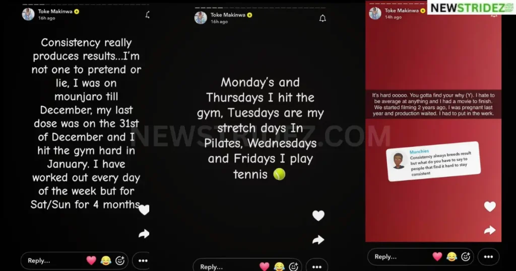 “I was on Mounjaro” — Toke Makinwa opens up on weight loss journey, sparks reactions online-Credit: tokemakinwa Source: IG