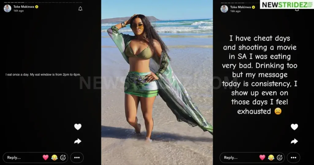 “I was on Mounjaro” — Toke Makinwa opens up on weight loss journey, sparks reactions online-Credit: tokemakinwa Source: IG