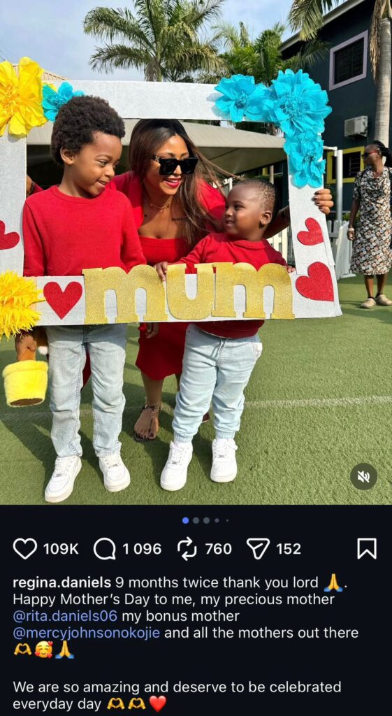 Regina Daniels Mothers'Day Messages