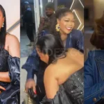 Toyin Abraham Sparks Reactions as She Kneels to Greet Shaffy Bello at Lagos Event-Credit: iamshaffybello, toyin_abraham Source: IG