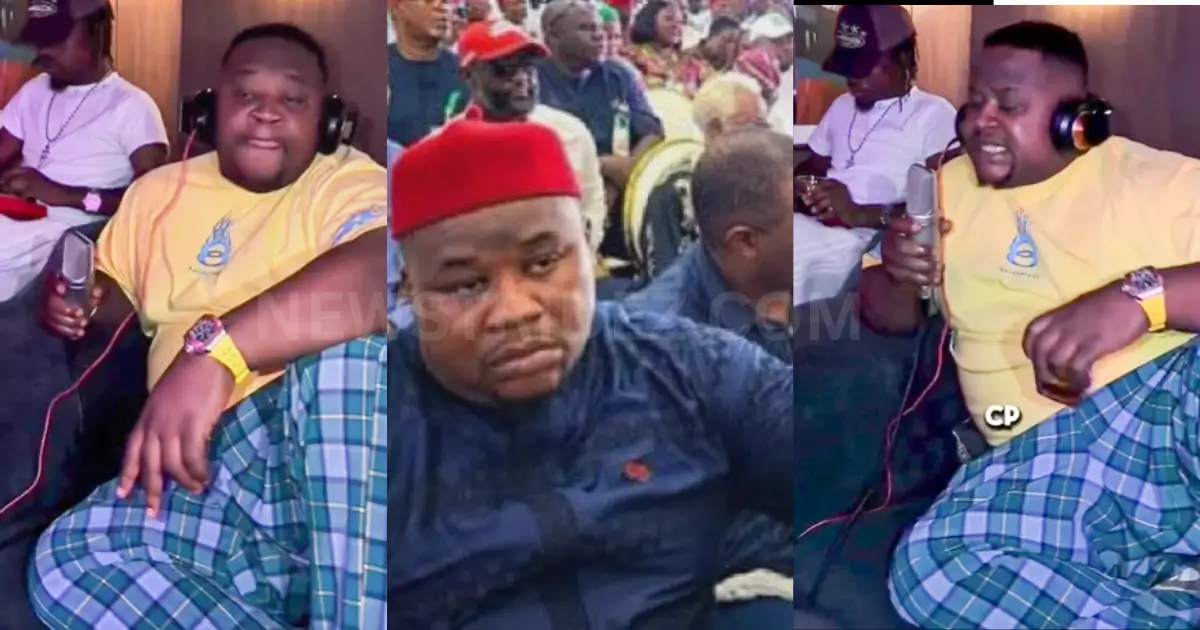 Cubana Chief Priest fires back at critics, enters studio after APC election loss-Credit: cubana_chiefpriest(Instagram)